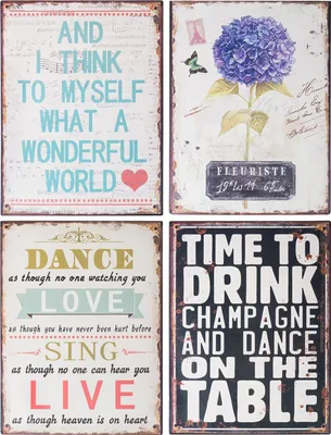 Produktbild von Retro Dekoschild 25x33cm Wandtafel Blechschild Shabby Chic Eisentafel Wanddeko