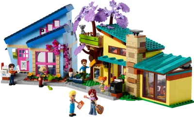 Produktbild von LEGO Friends Ollys und Paisleys Familien Haus, Puppenhaus mit Figuren und Zubehör, Set mit zweistöckigem Haus-Spielzeug und Baumhaus, kreatives Geschenk für Mädchen und Jungen ab 7 Jahren 42620