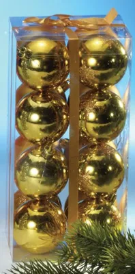 Produktbild von Brema KUGELN Baumkugelsortiment 130197 6cm 16er Aussen Gold