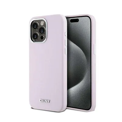 Produktbild von DKNY Liquid Silicone Small Metal Logo MagSafe - iPhone 14 Pro Max Hülle (Pink)