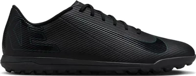 A black Nike Vapor 16 Club Tf soccer shoe is shown from the side against a white background.