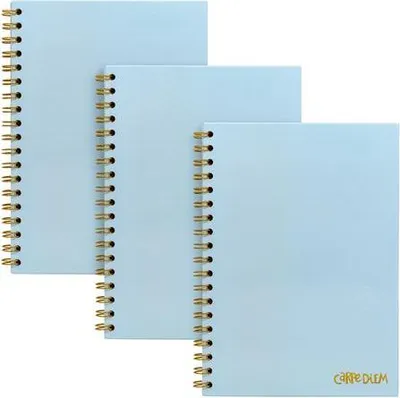 Obrázok produktu pre Špirálový zápisník "Carpe Diem", nebesky modrý, B5, linajkovaný, 80 listov, PUKKA PAD 9378-CD