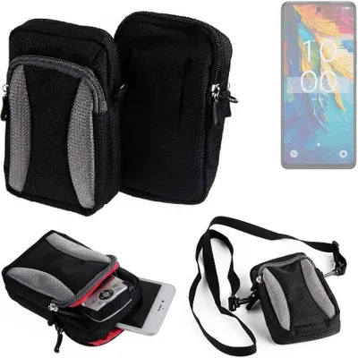 Produktbild von K-S-Trade Holster Schutz Hülle kompatibel mit TCL 50 NXTPAPER 5G Handy Hülle Gürteltasche Umhängetasche mit Zusatzfach schwarz