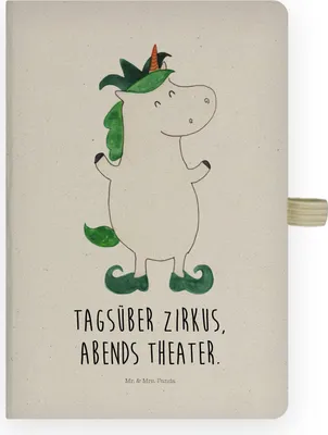 Produktbild von Mr. & Mrs. Panda Journal Einhorn Joker - Transparent - Geschenk, Kasper, Einhörner, Unicorn, Mittelalter, Tagebuch, Eintragebuch, notizbuch, Skizzenbuch, Kladde, Hofnarr