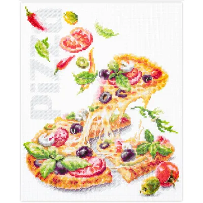 Produktbild von Magic Needle Zweigart Edition Kreuzstich Set "Pizza", Zählmuster, 23x27cm