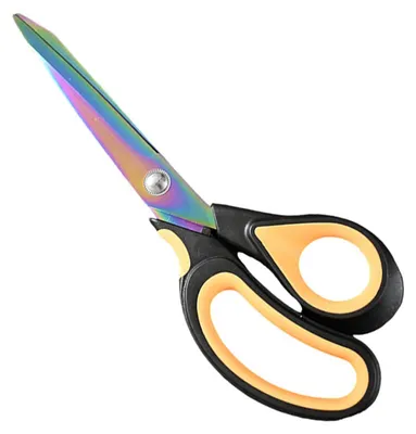 Produktbild von Professionelle Stoffschere aus titanbeschichtetem Edelstahl, 23,5 cm scharfe Hobbyschere, Nähschere für Kleidung, Leder, Pappe und Textilien.