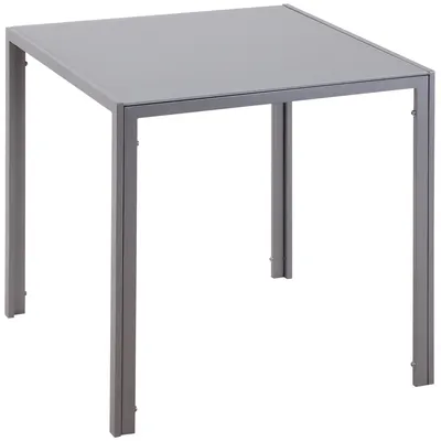 Productafbeelding van Eettafel, keukentafel, glazen tafel, vierkante tafel, glazen blad, compact ontwerp, grijs
