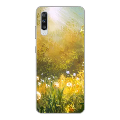 Produktbild von MuchoWow® Handyhülle Schutzhülle Hülle für Samsung Galaxy A70 Blumen - Sommer - Aquarell Silikon Softcase Handy Hülle - Schutzhaube