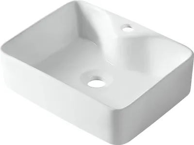 Produktbild von Balneo Waschbecken SAVIA 49x38 cm Keramik weiß rechteckig für Badezimmer