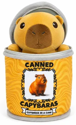 Produktbild von Capybara Kuscheltier in Dose, Plüschtier sortiert, ca. 19 cm weich Kinder Deko Geschenk