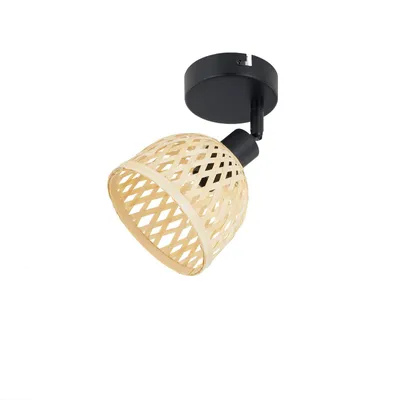 Produktbild von Lindby Deckenspot Youstin, Ø 12,5 cm, Bambus, E14