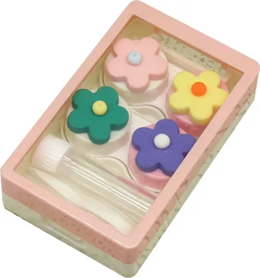 Produktbild von 2PCS-Kontaktlinsen Inhaber reisefreundliche wiederverwendbare Verschleiß-Resiatant-Soak-Aufbewahrungslinsenkontaktlinsen für Reise-Rosa