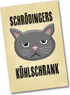 Produktbild von Schrödingers Kühlschrank Souvenir Magnet mit grimmiger Katze