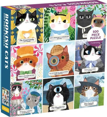 Zdjęcie produktu dla Mudpuppy Puzzle Bookish Cats 500 dílků