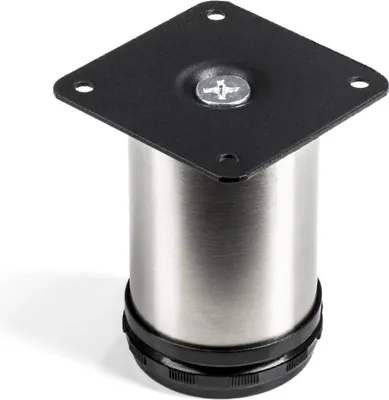 Produktbild von 4er-SET Möbelfuß JIM Sofafuß echt Edelstahl Ø 50 mm / Höhe: 80 mm hohe Belastbarkeit durch extra starke Rohrwandung SO-TECH