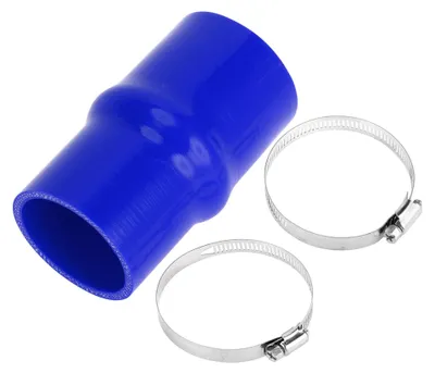 Productafbeelding van Siliconenslang 60 mm/65 mm - Rubber Slang - Autoslang - Blauw - Meelaags Weefsel - Temperatuurbestendig tot 300 °C - Rubber Slang