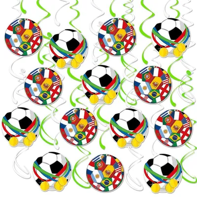 Fußball-Hängespiralen, 30-tlg., WM 2026, Fanartikel, bunt
