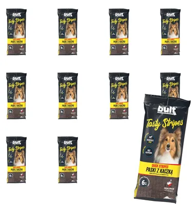 Obrázek produktu pro BULT | Psí pamlsky s příchutí kachny – sada psích pamlsků 14 x 60 g proužky – péče o psy