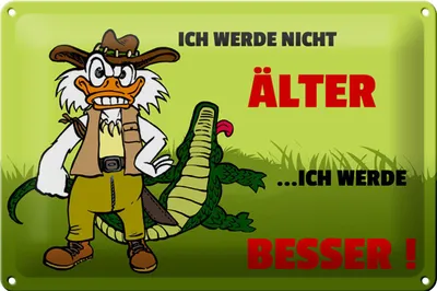 Produktbild von Blechschild Spruch 30x20cm Werde nicht älter werde besser