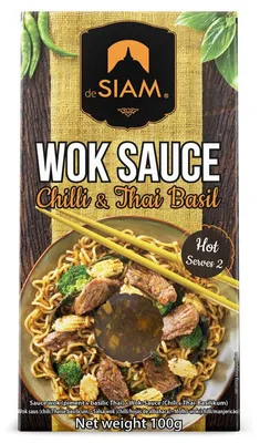 Image de deSIAM Sauce Wok Piment & Basilic Thaï 100g