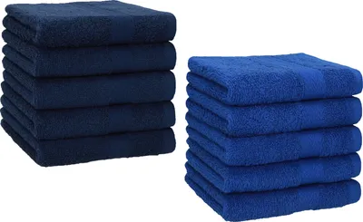 Produktbild von Betz 10 Stück Seiftücher 30x30 cm PREMIUM 100% Baumwolle  Farbe: dunkelblau und royalblau