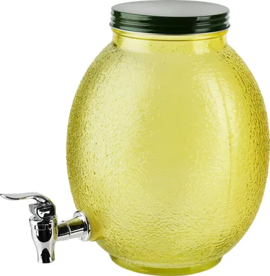 Obrázek produktu pro Skleněný dávkovač nápojů MODERN KITCHEN, citron, 4 l, žlutý, 1 ks