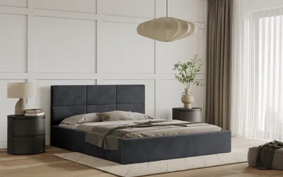 Obrázek produktu pro Postel TIVOLI 140x200 tmavěšedá s úložným prostorem
