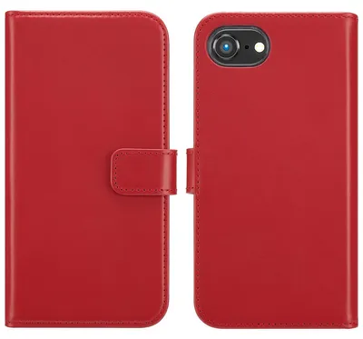 Obrázok produktu pre Selencia kožené puzdro s klopou iPhone 16e - červené