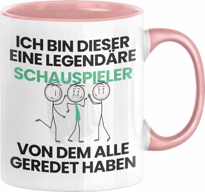 Produktbild von Schauspieler Geschenk Tasse Lustige Geschenkidee Geburtstag für Schauspieler Ich Bin Dieser Legendäre Schauspieler Von Dem Alle Geredet Haben Kaffee-Becher (Rosa)
