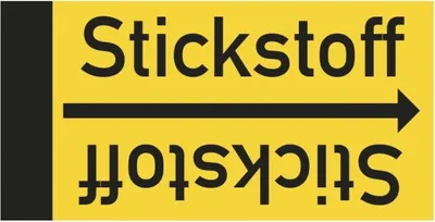Produktbild von Dreifke® Rohrleitungsband Stickstoff, DIN 2403, ab Ø 15mm, gelb/schwarz, 33m/...