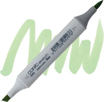 Obrázek produktu pro Lihová fixa COPIC Sketch oboustranná Brush & Chisel, G43 Pistachio