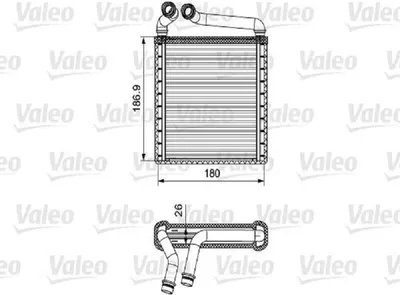 Produktbild von VALEO 811500 Wärmetauscher Innenraumheizung Kühler für VW GOLF VI (5K1) Golf V Schrägheck (1K1) TIGUAN (5N) Passat Variant (3C5) GOLF PLUS (5M1, 521)