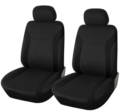 Produktbild von Upgrade4cars Auto-Sitzbezüge Vordersitze Schwarz | Auto-Sitzschoner Set Universal für Fahrersitz & Beifahrer | Auto-Zubehör Innenraum