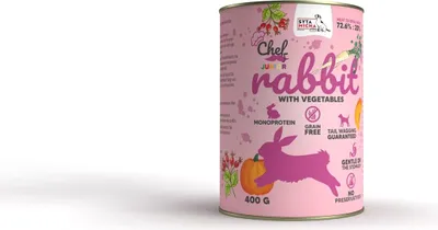 Zdjęcie produktu dla SYTA MICHA królik z warzywami Mokra karma dla psa puszka 400g