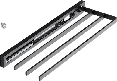 Produktbild von SOTECH Handtuchauszug STYLE 3-armig schwarz 415 mm Auszugsweg 300 mm
