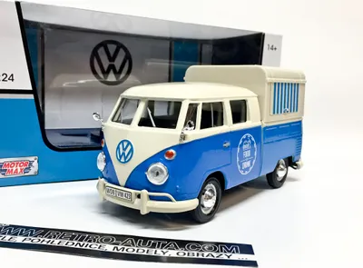Produktbild von Motormax 79576 VW T1 Bus Food Truck blau weiß 1:24