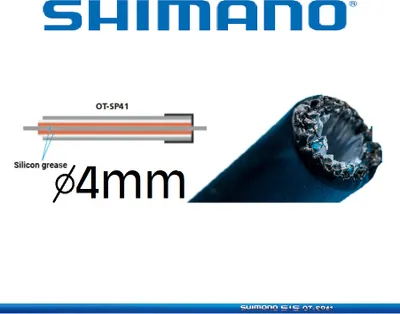 Produktbild von Shimano 1m Schaltaußenhülle SP41 4mm blau