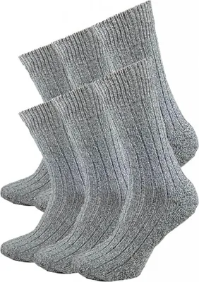 Produktbild von Garcia Pescara 6 Paar Norweger Socken Grau Größe 43-46 Wintersocken für warme Füße Strümpfe Thermo Winter Thermosocken Maenner Mann Unterwäsche Kleidung