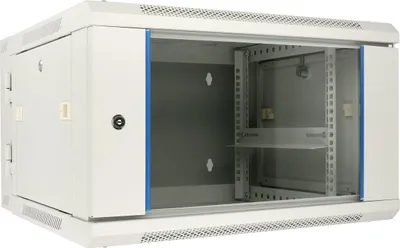 Image de Extralink Armoire rackable 6U 600x600 AZH gris montage mural, type pivotant