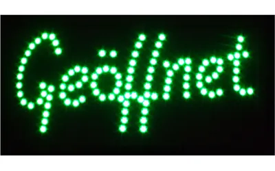 Produktbild von LED Schild GEoeFFNET Gruen