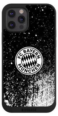 Produktbild von NIVOCASE Handyhülle für Apple iPhone 12 Pro Hülle NIVOpure Case Schwarz FC Bayern München FCB Offizielles Lizenzprodukt
