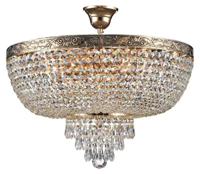 Zdjęcie produktu dla Glamour LAMPA plafon PALACE DIA890-CL-06-G Maytoni sufitowa OPRAWA kryształowa plafoniera pałacowa mosiądz