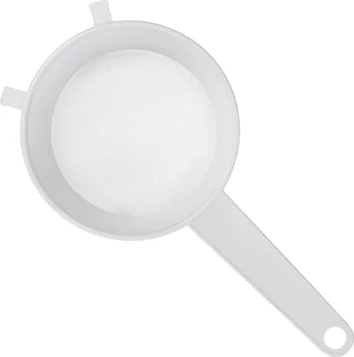 Obrázek produktu pro Kuchyňské síto – jemné síto – Ø 150 mm (15 cm) – vhodné pro styk s potravinami FCM – bílé