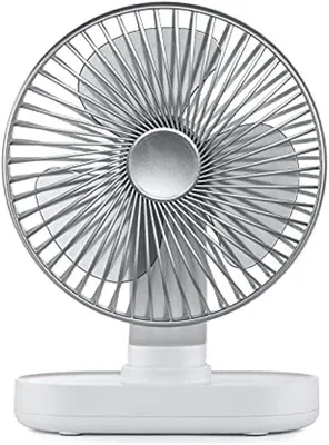 Immagine prodotto di Ventilatore silenzioso – Ricaricabile – 4 velocità – Inclinabile a 90° – Batteria da 4000 mAh
