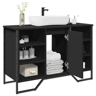 Obrázek produktu pro Maison Exclusive – skříňka pod umyvadlo černá 91x35x60 cm dřevěný materiál