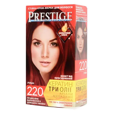 Obrázok produktu pre Vip's Prestige permanentná krémová farba na vlasy 220 rubínovo červená 115 ml