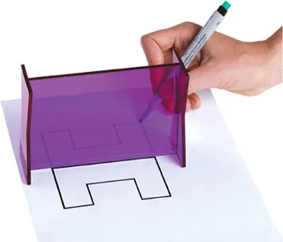 Produktbild von Betzold Zauberspiegel, violett, Geometriespiegel für Logisches Denken, Räumliche Vorstellung, Setgröße: 1 Stück