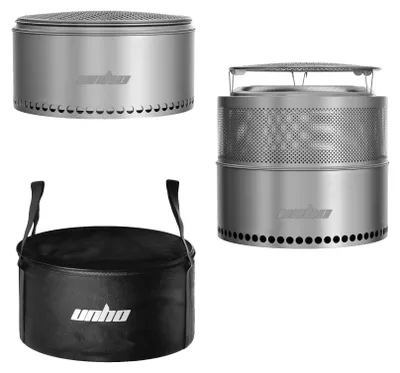 Produktbild von Feuerstelle, tragbares Design, Edelstahlkonstruktion, Silber