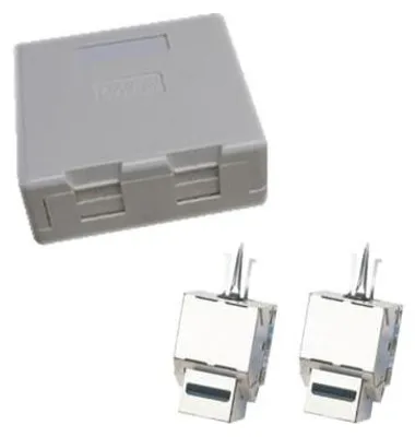 Obrázek produktu pro DATACOM Dvojzásuvka CAT5E STP 2xRJ45 na omítku protiprach.