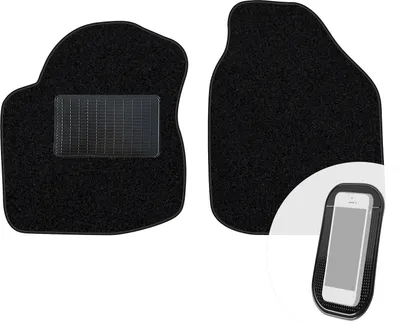 Produktbild von moto-MOLTICO Vorne Fußmatten Auto Velours Autoteppiche Schwarz Automatten Set 2-teilig passend für Ford Fiesta IV 1998-2000